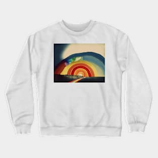 Abstract Rainbow Landscape Crewneck Sweatshirt